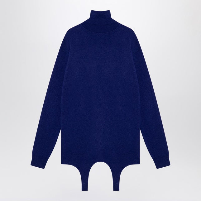 Saint Laurent Electric blue turtleneck with garter