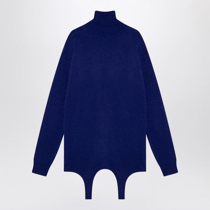 Saint Laurent Electric blue turtleneck with garter