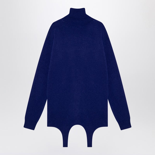 Saint Laurent Electric blue turtleneck with garter