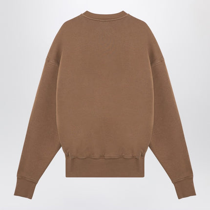 Saint Laurent Caramel coloured plush cotton sweatshirt