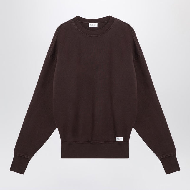 Saint Laurent Taupe coloured plush cotton sweatshirt