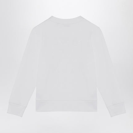 Burberry White cotton sweatshirt with logo print