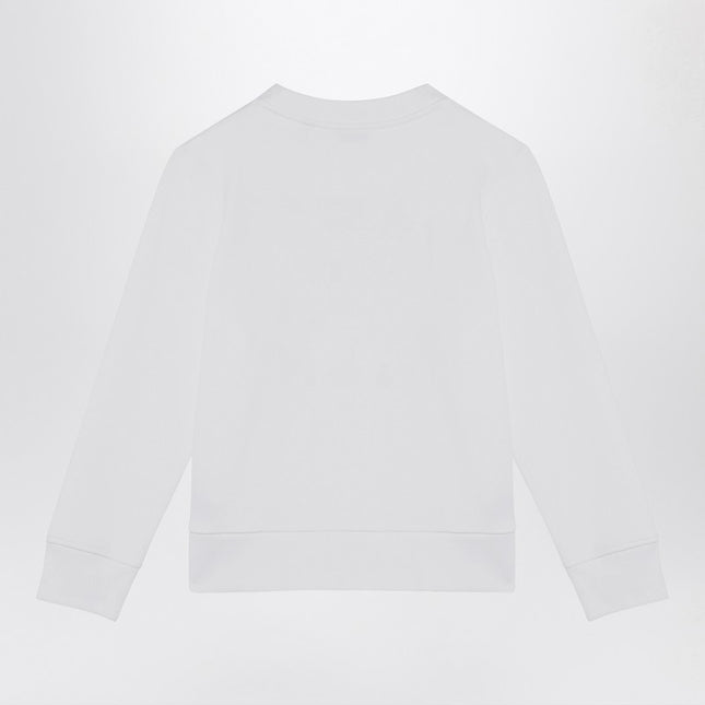 Burberry White cotton sweatshirt with logo print