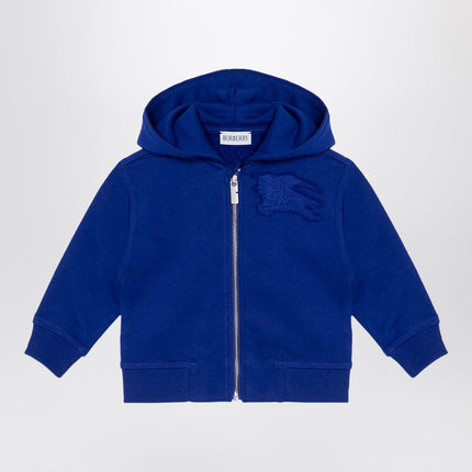 Burberry Electric blue cotton hooded sweatshirt with EKD logo