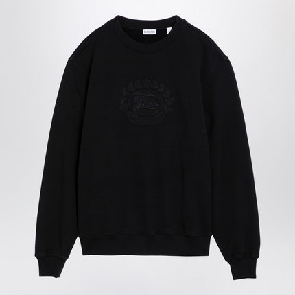 Burberry Black cotton crew-neck sweatshirt with logo