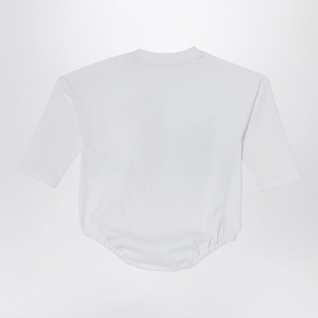 Burberry White sleepsuit with logo print