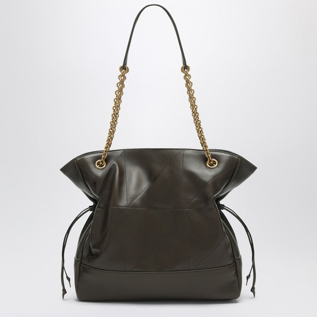 Saint Laurent Brown leather shopping bag Jamie