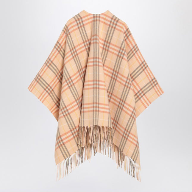 Burberry Check pattern wool and cashmere cape