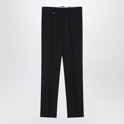 Burberry Classic navy blue wool blend trousers