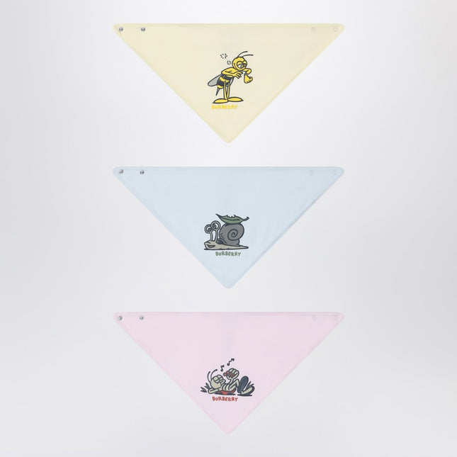 Burberry Set of three coloured cotton bibs