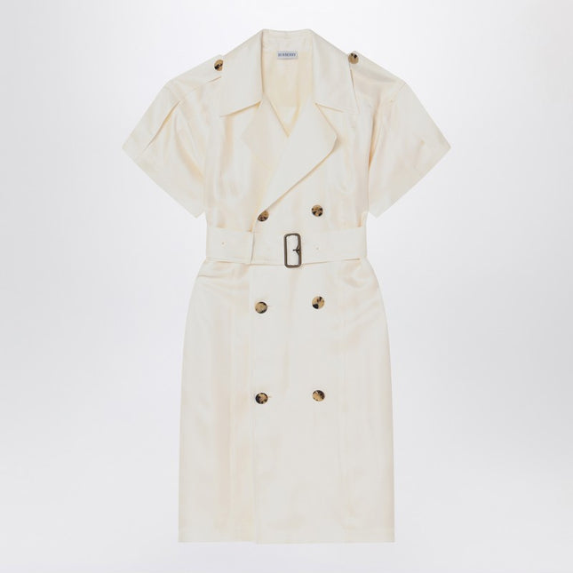 Burberry Ivory trench dress in viscose
