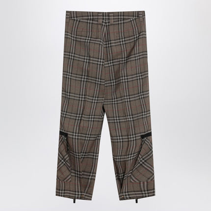 Burberry Cargo pants check pattern in silk blend