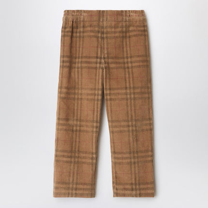 Burberry Check-pattern trousers in corduroy