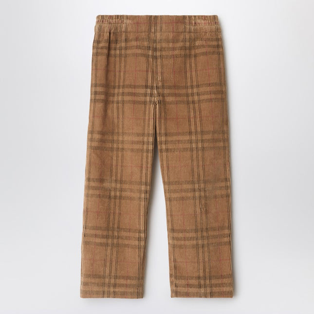 Burberry Check-pattern trousers in corduroy