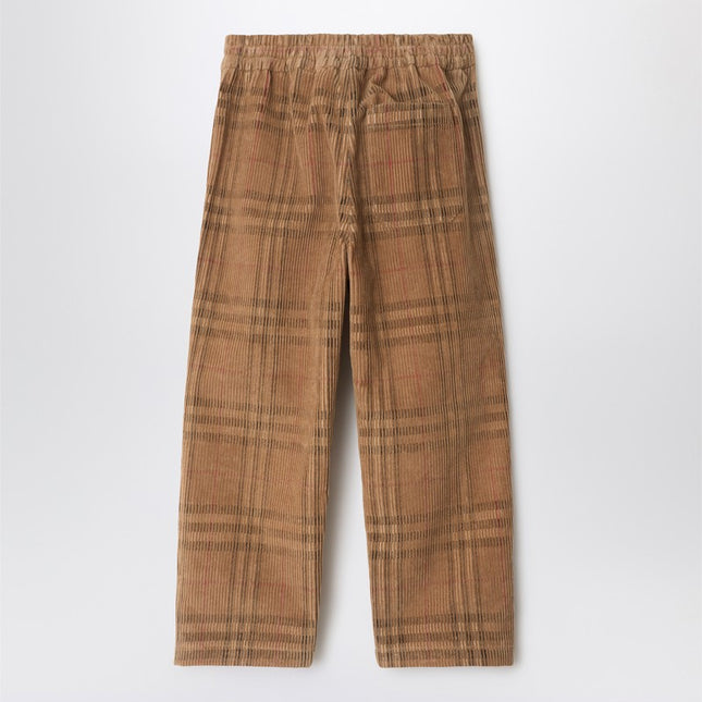Burberry Check-pattern trousers in corduroy