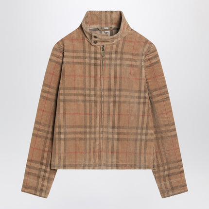 Burberry Corduroy jacket with Check pattern