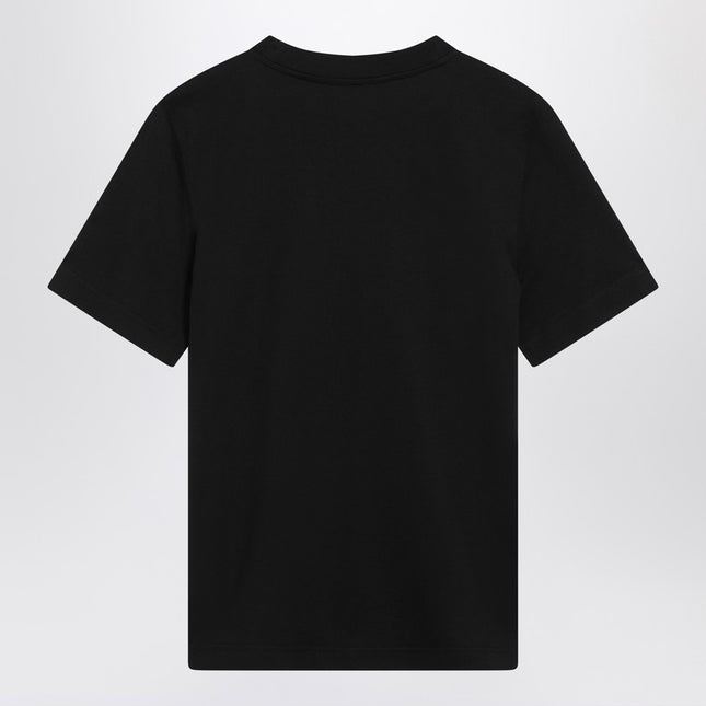 Burberry Black T-shirt with Equestrian Knight Design