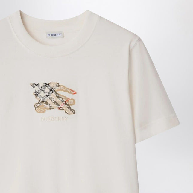 Burberry White T-shirt with EKD