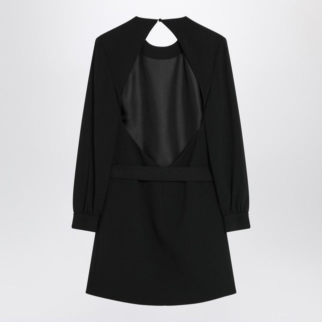 Saint Laurent Black mini dress with belt