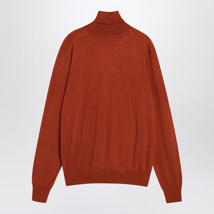 Saint Laurent Red turtleneck sweater in wool