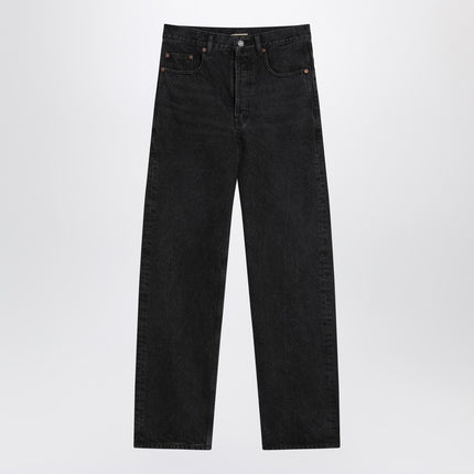 Saint Laurent Black Carrot-Fit jeans with a washed effect