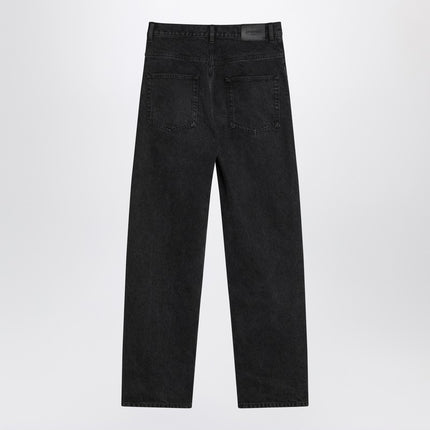 Saint Laurent Black Carrot-Fit jeans with a washed effect
