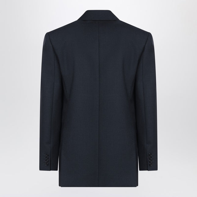 Saint Laurent Double-breasted navy blue wool jacket