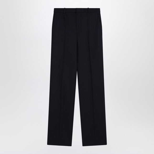 Saint Laurent High-waisted blue wool pants