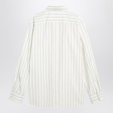 Saint Laurent White striped Cassandre shirt in cotton
