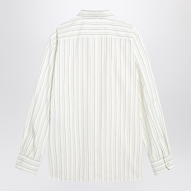 Saint Laurent White striped Cassandre shirt in cotton