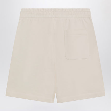 Moncler Genius Ivory white cotton shorts
