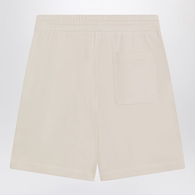 Moncler Genius Ivory white cotton shorts