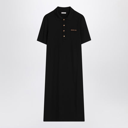 Moncler Black polo dress with logo