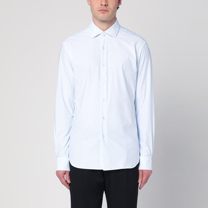 XACUS White/light blue cotton shirt