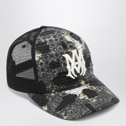 AMIRI Black bandana trucker hat
