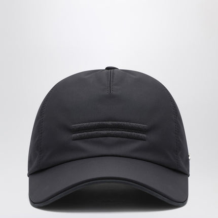 ZEGNA Black technical fabric baseball cap