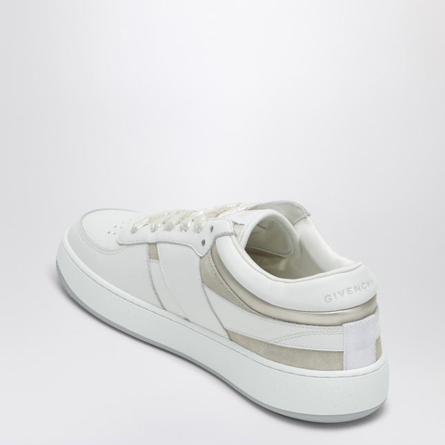 Givenchy White/beige leather and suede sneakers 4G