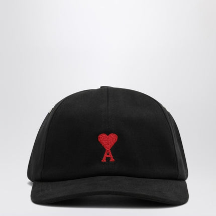 Ami Paris Black baseball cap with logo