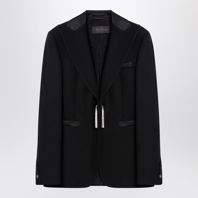 Max Mara Pianoforte Black wool smoking jacket