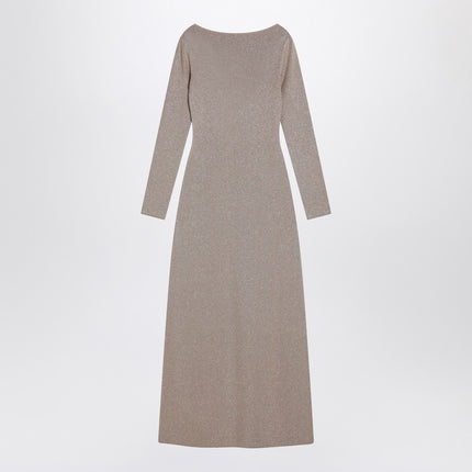Max Mara Pianoforte Beige dress in viscose and lurex yarn
