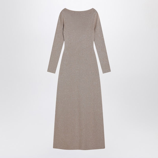 Max Mara Pianoforte Beige dress in viscose and lurex yarn