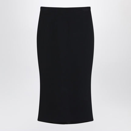 Givenchy Black midi skirt with pleats on the back