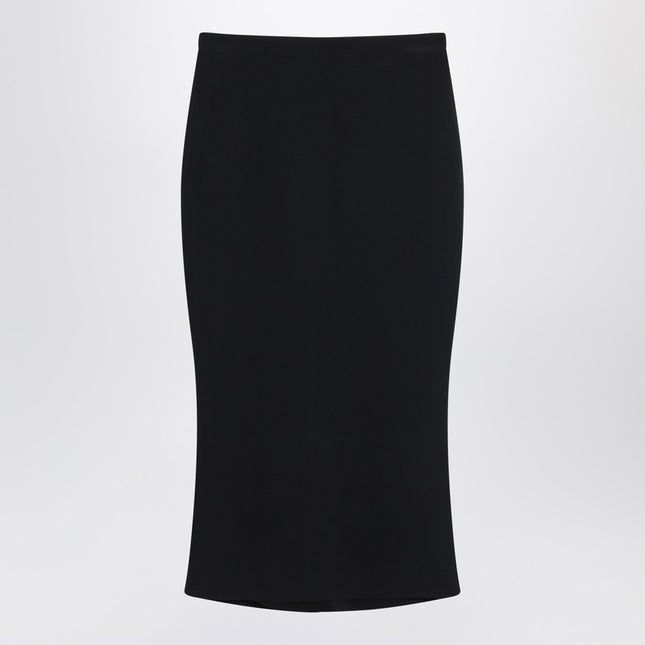 Givenchy Black midi skirt with pleats on the back