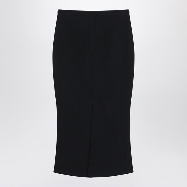 Givenchy Black midi skirt with pleats on the back