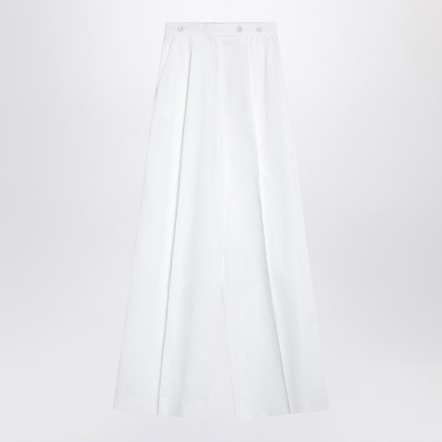 Givenchy White pleated cotton trousers
