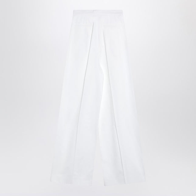 Givenchy White pleated cotton trousers