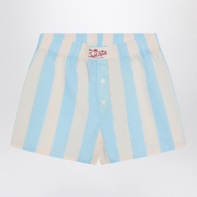 MC2 Saint Barth Blue/white striped Boxy Jr shorts