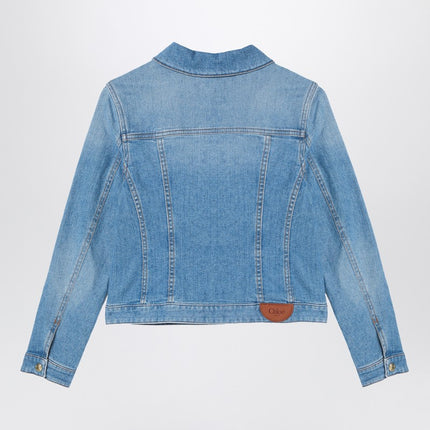 Chloé Blue washed-effect denim jacket