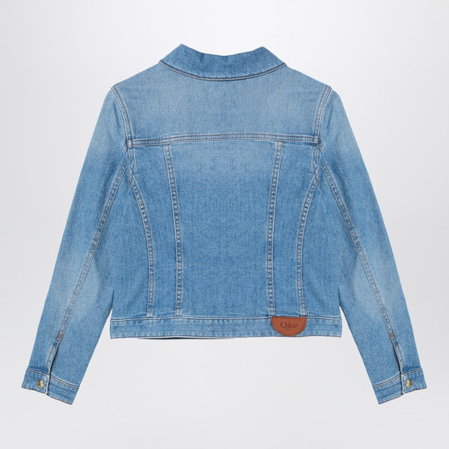 Chloé Blue washed-effect denim jacket
