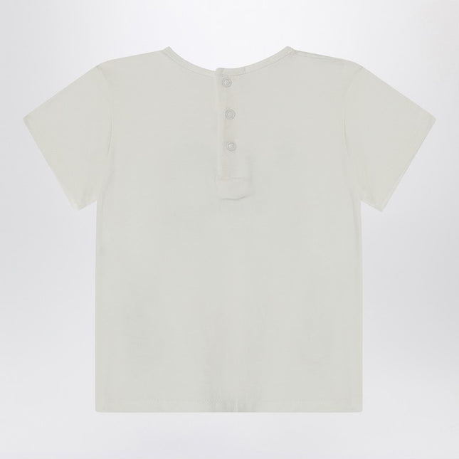 Chloé White cotton T-shirt with embroidered logo